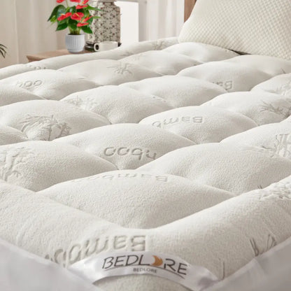 ✨ Thicken Bedding Fitted Sheet, Fluffy Pillow Top Pad,Cooling Comfortable Mattress Cover